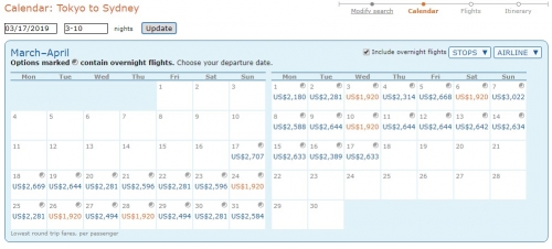 1カンタス航空のビジネスクラスで東京（HND）からシドニー（SYD）までのオーストラリアへの往復航空運賃が$ 1,918から1