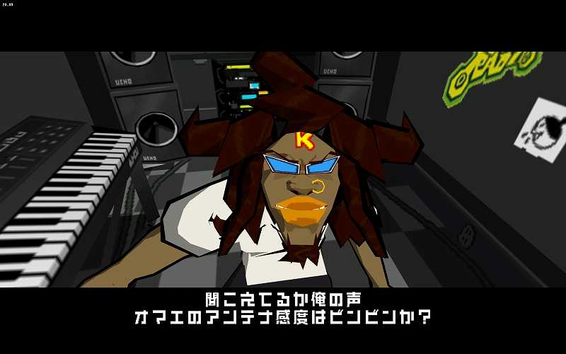 Steam 版 Jet Set Radio 日本語化メモ、Jet Set Radio ゲーム画面、日本語表示確認
